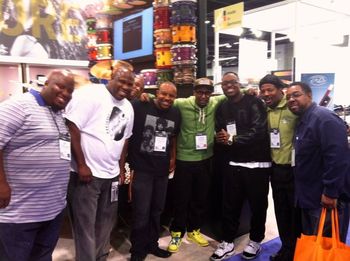 Drummers at NAMM, Jay Williams, Chris dave, Gerald Heywood, Felix Pollard, Marvin "Smitty" Smith, Stacey Lamont Sydnor