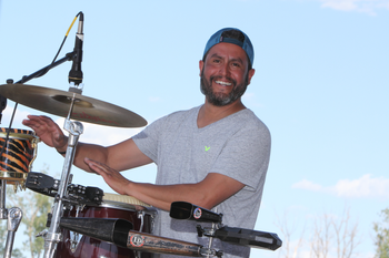Michael Pujado, Regular Guest Percussionist & Co-Founder of TD. Michael is originally from Chile. We have been friends since he was barely old enough to drink legally. He started out on an old JC Penney drum kit. Today, he is a just a great guy and a phenomenal percussionist. He has played with greats like Buddy Miles, Arturo Sandoval, Kenny G, Quincy Jones, Patty Austin & Richard Marx.