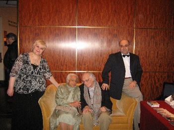 Marina Porchkhidze & Vladimir Shinov - 2008. After recital at Carnegie Hall/Jacob room - with composers Olive Arnold Adams and Douglas Townsend