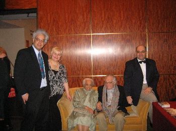 Marina & Vladimir -after recital { "MUSIC OF AMERICAN COMPOSER'S LITTLE ANTHOLOGY" at Carnegie Hall/ Jacob's Room with distinguished american composers: Bruce Lazarus, Olive Arnold Adams , Douglas Tow