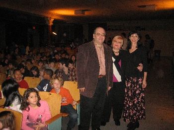 after a Concert-lecture"MUSIC REACHING OUT"-for students of Midtown West School PS 212 in NY City/ December 19,2008/. Marina & Vladimir with Robin Casey, Music director of PS 212