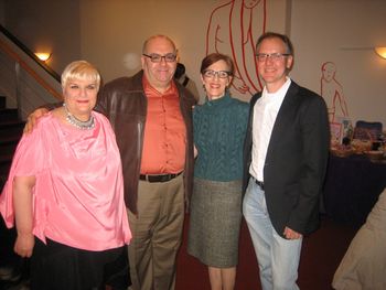 After V.Shinov's ballet "Mother Goose" performance /2013, April 21/-Florence Gould Hall,Manhattan. Piano Duo: Marina Porchkhidze & Vladimir Shinov with Diana Byer/Artistic Director of New York Theate