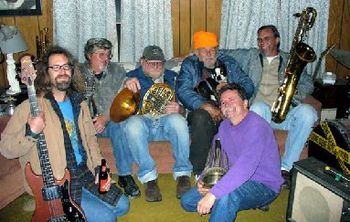 Poppa Neutrino with New X: Andrew Foss, James B. Quick, D.L. Hunt, Poppa, Betty Boops, Billy X. and Steve Smith (Photo: Sean Dalton)