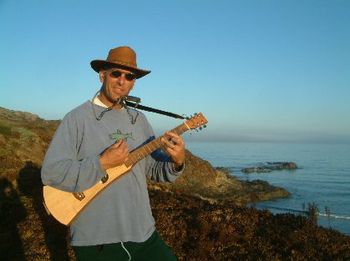 I'm camping in Baja and writing "Baja Dream" here on my Martin Backpacker guitar. Thanks to Ernie for snapping the shot.