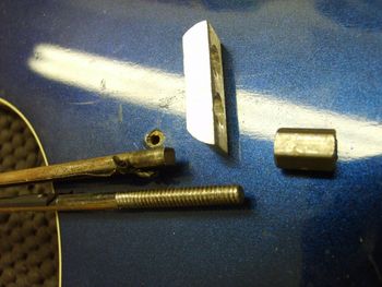 The rods have been straightened and rethreaded, the adjuster nuts retapped, and the cleat deburred....
