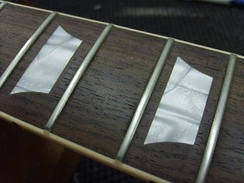 After a final polish of the frets, fresh strings will go on, and this Les Paul Classic is looking truly 'classic'.