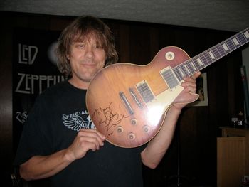 58 Cardboard Cutout signed to me from Les himself "to jay keep pickin, Les paul" and yes I was with him when he signed it. Pretty Cool