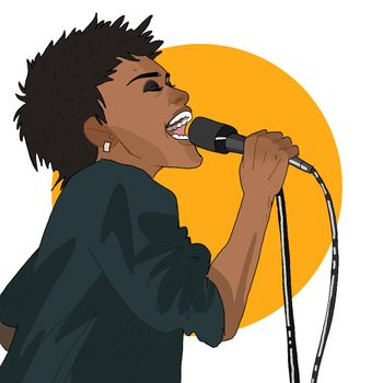 Bam Bam singer Tina Bell by Eddie Buchanan. https://www.instagram.com/foolstemper/?hl=en