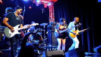 Om Johari, Ayron Jones, Matt Cameron, Jenelle Roccaforte, Kendall Jones, Bam Bam Tributaries - A Tribute to Tina Bell and Bam Bam. (C)Buttocks Productions.