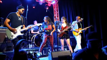 Om Johari, Ayron Jones, Matt Cameron, Jenelle Roccaforte, Kendall Jones, Bam Bam Tributaries - A Tribute to Tina Bell and Bam Bam. (C)Buttocks Productions.