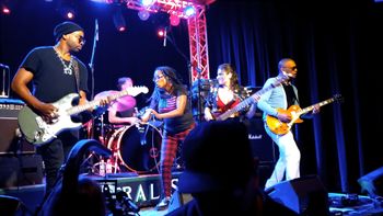 Om Johari, Ayron Jones, Matt Cameron, Jenelle Roccaforte, Kendall Jones, Bam Bam Tributaries - A Tribute to Tina Bell and Bam Bam. (C)Buttocks Productions.