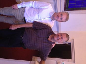 Colin with Robby Head who is the music pastor in Mount Calvary Baptist Church in Albertville, Alabama.