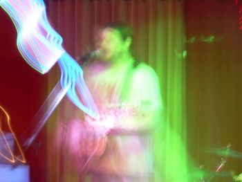 Fun night at Studio 13 - where apparently a serial killer was apparently waiting in infared! Looks like a knife to me! HA! Cool Pic!Trippy!
