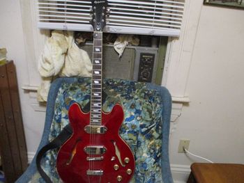 My most-played guitar these days: Epiphone Casino. Always liked 335's, just couldn't afford a Gibson.