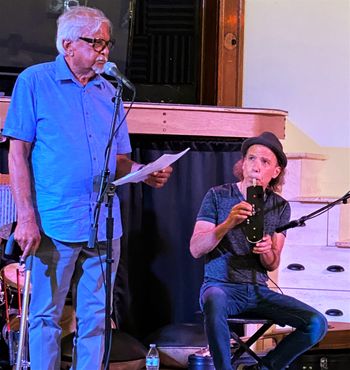 Arun Gandhi, grandson of Mahatma Gandhi, opened our show in Rochester reading his grandfather's most famous quotes while the band played a peaceful soundtrack