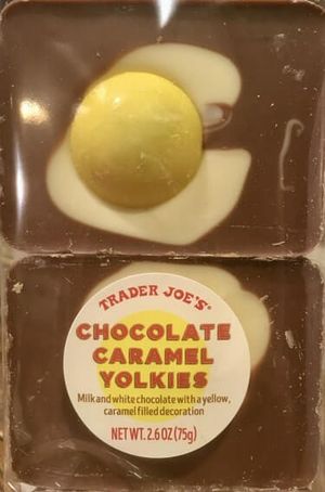 Picture of Trader Joe's Chocolate Caramel Yolkies candy on Greg Tamblyn's Humor Blog