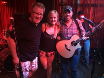 Great night playing some tunes with Ben Caver & Megan Conner and celebrating our cuts on Rascal Flatts & The Swon Brothers. Tri Fives Baby !!