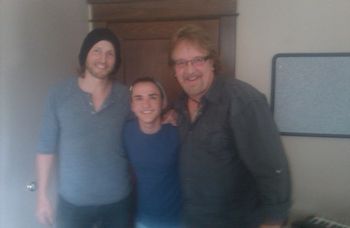My former drummer Chad Chapin and me writing with American Idols Adam Kelly..CHad now plays for Ben Folds