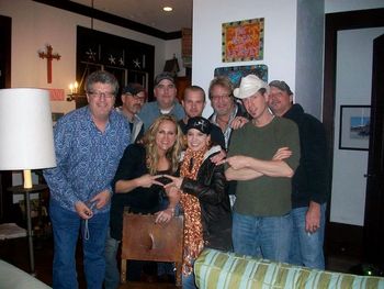 Writers get away in Rosemary Beach..Dan Keen , Billy Montana , Pete Sallis , Kyle Jacobs , me , Fred Wilhem , Joe Leathers (F) Nicole Witt & Karyn