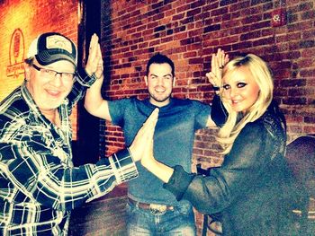 Tri Fives Celebrating our song "Aftermath" and the news that Rascal Flatts was cutting it. Honored to write with such talent ..Ben Caver & Megan Conner