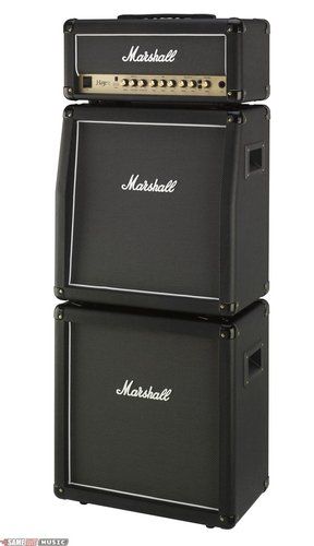 Sometimes only a Marshall Stack will do, so Jeff has one of these rigs available. His is scaled-down from the coliseum-shaking 100 watt versions favored by Hendrix, Clapton, The Who, Deep Purple, Cream, Led Zeppelin, and 10 Years After, but does deliver 15 watts of tube power into two cabinets, each with a 12" Celestion speaker. Of course, this amp goes to 11....
