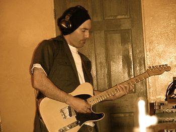 Heath De Fount-Haberlin recording "Ugly Truths & Beautiful Lies" at Sonora Recorders in Los Angeles, California.