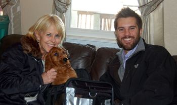 Nancy Owens and her son flew in from Illinois to get their boy. They have the Bagger/Blaise boy and his name is Travis.