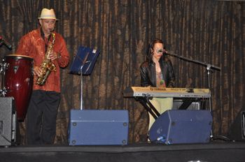 This is Robert and I performing in a talent competition in San Diego. I sang "What Is a Friend?" which later became an instrumental. It was the first time I sang and played keyboard.