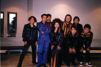 Keizo Nakanishi and his all-star Japanese band. Shirafune Mutsuhiro, Keizo, Kuzuba Masao, Urashima Rin, Morry, Yamashita Masato, Suzuki Hidetoshi, Nakamura Masato.