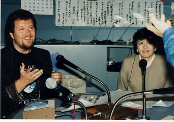 Radio interview in Aumori, northern Japan. 'One People' was used in the Apple Aid promotion, a benefit to assist local farmers in the area.