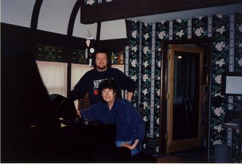With David at his studio, recording his piano track on 'In the Quiet Night' from the 'Power in Our Hands' album.