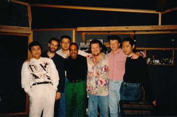 Producing Peabo Bryson in New York with Michael Martin, Masaru Nishiyama, Peabo, Morry, Bob Benson, and the crew.