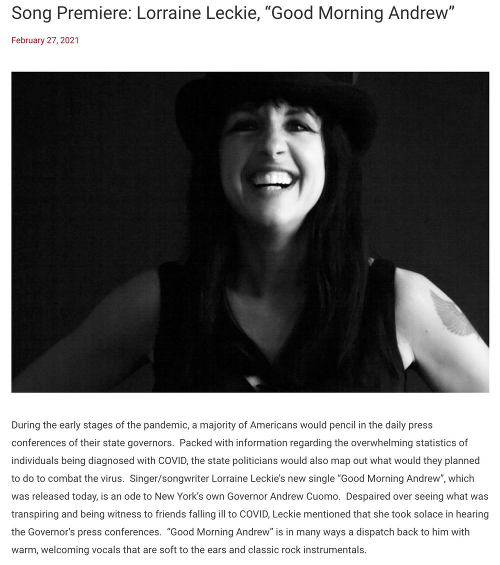 Song Premiere: Lorraine Leckie, “Good Morning Andrew” part 1