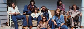 This is CANO: Left to right: Marcel Aymar, Mike Dasti, Dave Burt, André Paiement, Rachel Paiement (front) Wasyl Kohut (front), Mike Kendel (back), John Doerr. We emerged from a Francophone Canadian theatre company ~ The band is now referred to as being mystical. Yes, indeed!