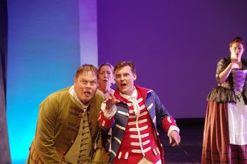 Conte Almaviva in Rossini's Il barbiere di Siviglia. With Björn Elmgren as Bartolo. Photo Tore Sjöqvist