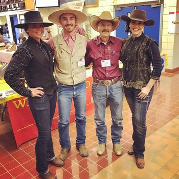 Day 1 at the #montanacowboygathering in Lewistown, Montana. What a pleasure to make new friends and hug old friends like Bob Peterman.