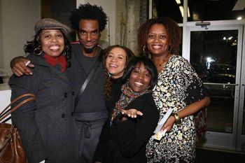 Amp Fiddler pictured with Velissa Crayton and Frances Jaye - NeosoulCafe.com, Dallas, Yahzarah, and Jodine Dorce of Jodinescorner.com Photo Credit: Stevie