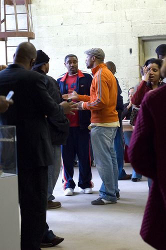 Crowd Gathering in Vestibule of Museum of Contemporary Art Detroit for the UO Film Series - Photo Credit Lia Bryant