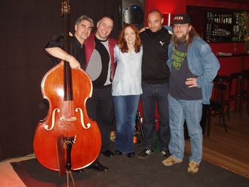 Ken Filiano, Ron Affif, Tom Kietzer (tour manager), Jimi Wunderlich (agent): Oxident Club, Berlin 2006