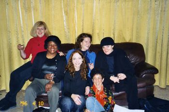 Linda Presgrave, Dotti Anita Taylor, Judi Silvano, Carol Sudhalter, Melissa Slocum: Frascati, Italy, post-concert, 2003