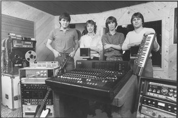 Rare 1983 picture in the control room of the first incarnation of Short Order Recorder at the Winthrop Harbor, IL location. Silhouette was the only Shoes album recorded here.