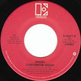 Label for "Too Late" with "Now and Then" on the flip side, the 1st US single release from the "Present Tense" LP in 1979 on Elektra Records.
