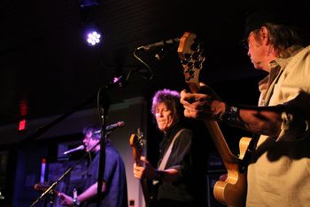 SHOES play their 3rd gig of the day, late friday night in the Gibson Room at Maggie Mae's in downtown Austin.