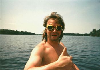Photo of Jeff used for the interior of the "Cantilever" CD (where it was intentionally positioned to obsure his face).
