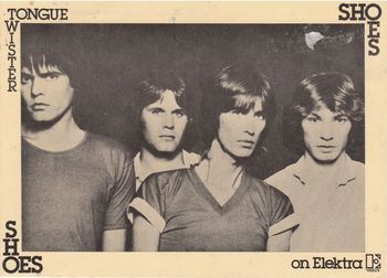 The front of the 10/16/80 postcard announcing the completion of the Tongue Twister album and it's belated release date of Jan. 2 1981.