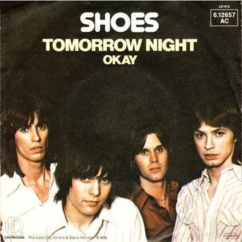 German picture sleeve for "Tomorrow Night", from the BOMP! version on this 1978 single release on Line Records.