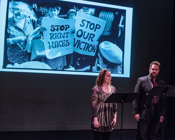 Eleanor Taylor and Daniel Neer
in an excerpt from "Bruce Bailey"
at the Actors Fund Arts Center, May 2014