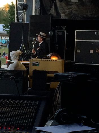 Side stage with Bob Dylan Pori Jazz Festival Finland. We all got to meet him and hang with his band. Bettye Lavette gave Mr. Dylan a big kiss and his face lit up!
