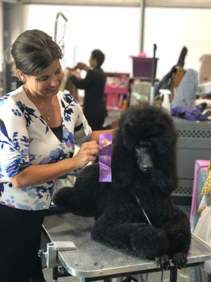 Jody Garcini and Violet after winning Violet's 1st major