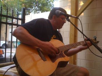 My summer home -- Summer shows are parties on a patio. Shown here on the patio at the Front Row in Windsor Heights in 2010. Photo courtesy of Craig Junkin